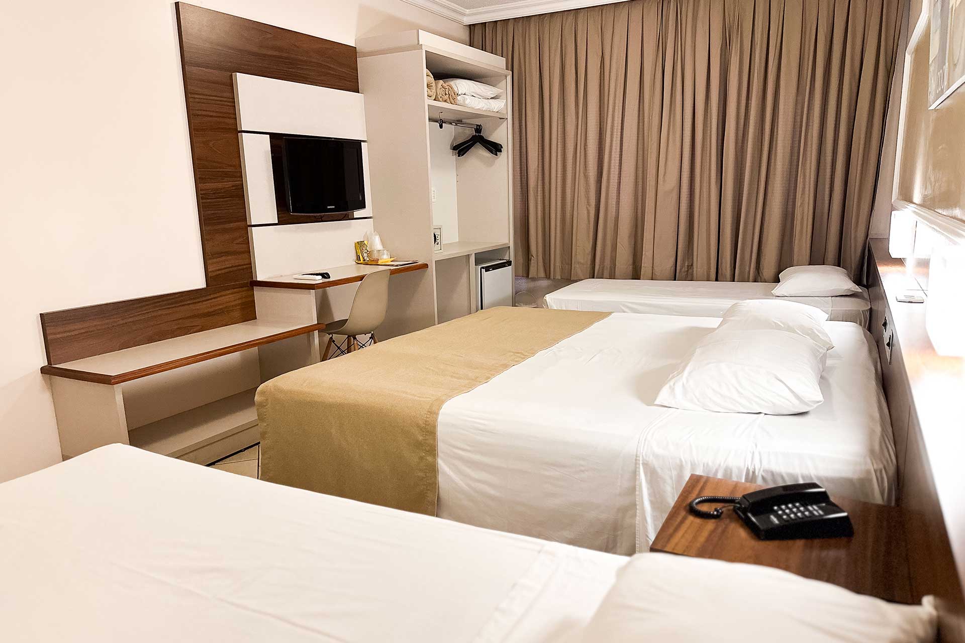 Quarto amplo e confortável do Hotel San Rafael